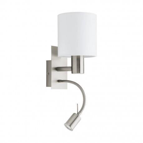 Kinkiet PASTERI biały 40W/E27 3,5W/LED 380lm 96477 EGLO