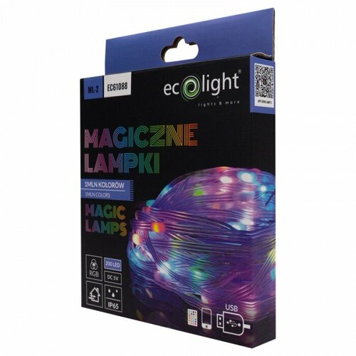 Magiczne lampki RGB 1 milion kolorów 200 LED 10m DC 5V