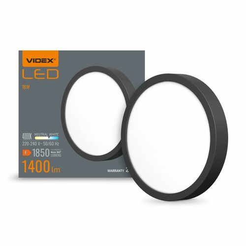 Oprawa natynkowa typu downlight LED 18W 4000K neutralna biel Czarny 1850lm VLE-DLRS-184B