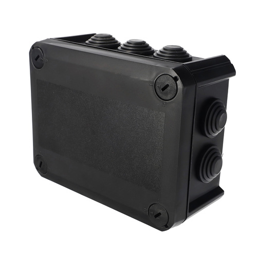 Puszka hermetyczna natynkowa z dławikami dekiel przykręcany 150x115x65mm czarny IP44 EDO777830 EDO Technic