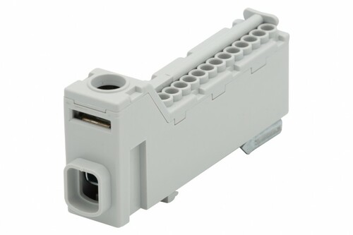 Listwa prądowa ZPS 1x25mm2, 13x2,5mm2 szara F-elektro