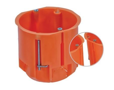 Puszka podtynkowa łączeniowa do płyt gipsowych PK60 głęboka z wkrętem A.0040P/68 Pawbol