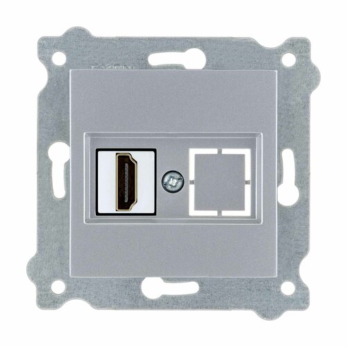 Gniazdo HDMI z wtyczką Srebrny 269/10E EXEN