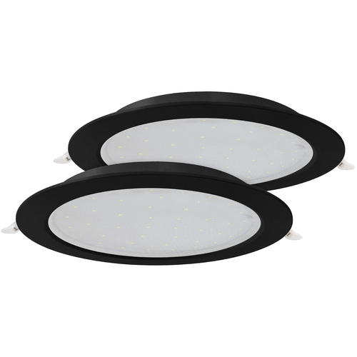 Oprawa LED wpuszczana AURA PRIZMA dwupak 2x18W czarna 2700K  | 425.010.018 | HOROZ