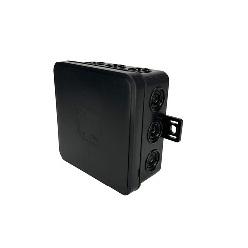 Puszka elastyczna natynkowa 85x85x41mm IP54 12 wlotów klik z osłabieniami czarna V6 EDO777916 EDO Technic