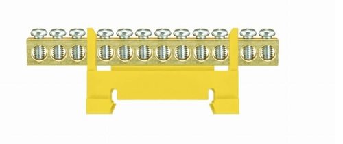 Listwa zaciskowa niska podstawa LZ12 żółta 12x16 mm2 E.4053 Pawbol