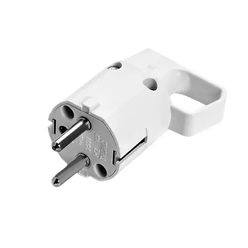 Wtyczka z uchem, z uziemieniem "uni-schuko" 16A 250V IP20 biała Viplast 325-01