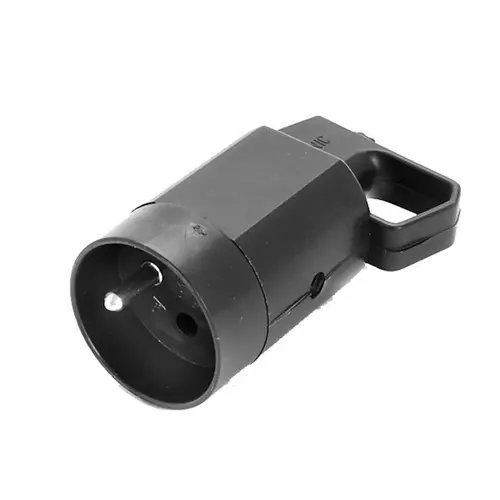 Gniazdo z uchem z uziemieniem 2P+Z 16A 250V IP20 czarne Viplast 315-05