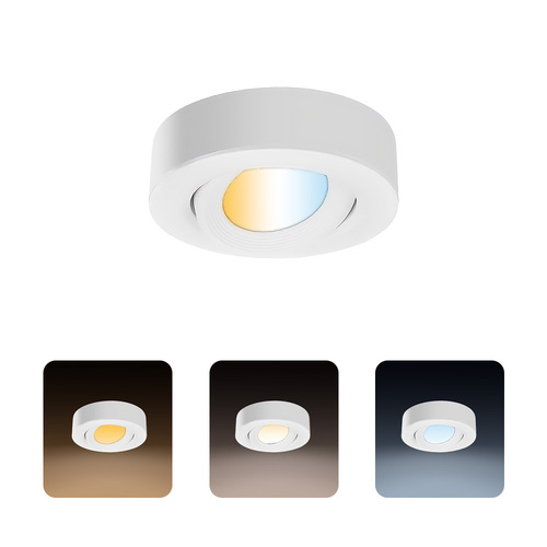 Oprawa natynkowa downlight LED 5W 450lm IP20 3CCT okrągła biała NORA PRO/S HOROZ