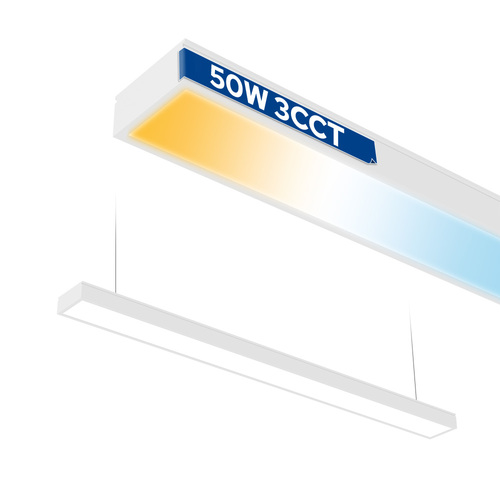 Oprawa liniowa LED 50W 3CCT 4000lm 118cm FORTIS biała natynkowa/wisząca HOROZ