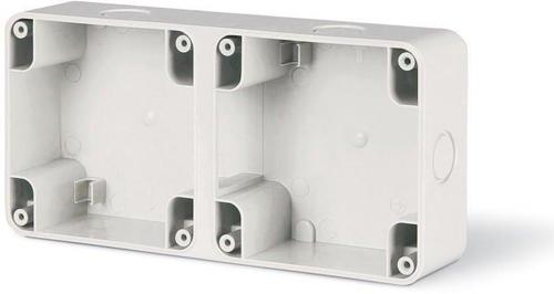 Puszka natynkowa, dwumodułowa, M95x2, , IP66, szary, SCAME PROTECTA 137.102