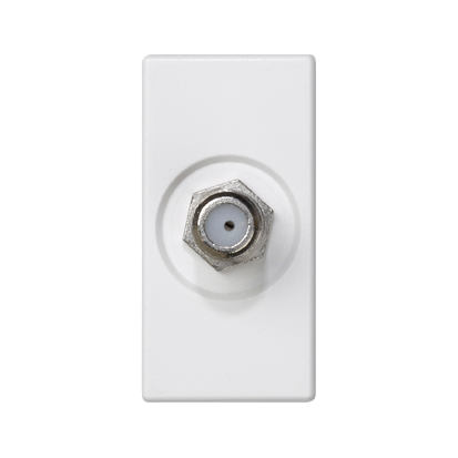 Płytka K45 gniazdo SAT (F) żeńskie 45×22,5mm czysta biel Simon Connect