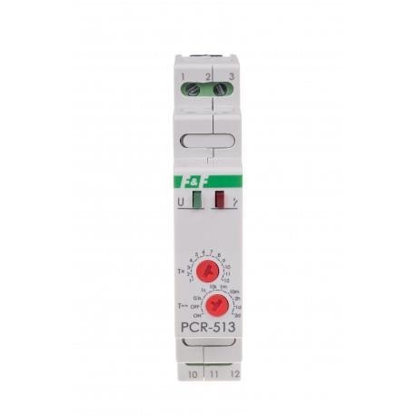 Przekaźnik czasowy 10A 1xNO/NC 24V AC/DC PCR-513-24V F&F