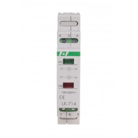 Lampka sygnalizacyjna zielony, czerwony LK-714 10-30V AC/DC F&F