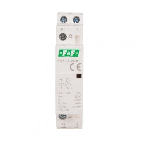 Stycznik modułowy 25A 1×NO+1×NC 24V DC ST25-11-24V-DC F&F