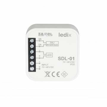 Sterownik DALI-PWM dopuszkowy jednokolorowy SDL-01 Ledix Zamel