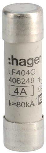 Wkładka bezpiecznikowa cylindryczna CH-14 14x51mm gG 4A 500VAC LF404G HAGER