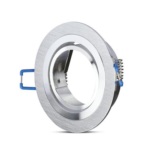 Oprawa podtynkowa GU10 FITTING okrągła aluminium szczotkowane V-TAC