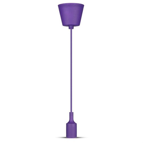 Lampa wisząca fioletowa okrągła silikonowa E27 Pendant-Silicone VT-7228-PE 3483 V-TAC