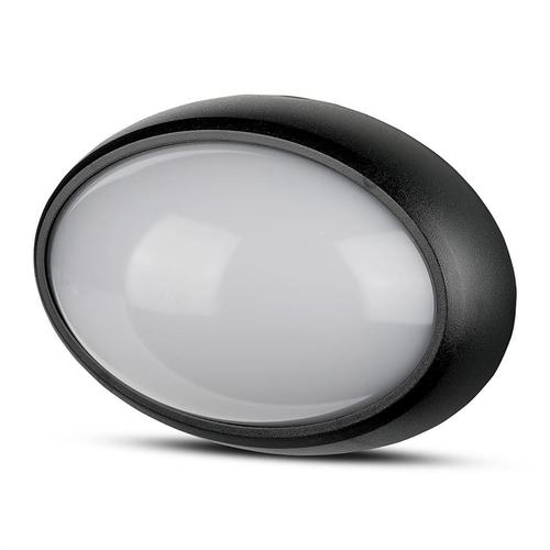 Plafon lampa sufitowa zewnętrzna LED 8W owalny czarny 3000K IP54 Dome Series-Oval VT-8014-OV-B 1267 V-TAC