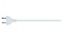 Sznur przyłączeniowy bez wyłącznika 2mb OMYp 2x0,75mm2 biały F-elektro F5.0046