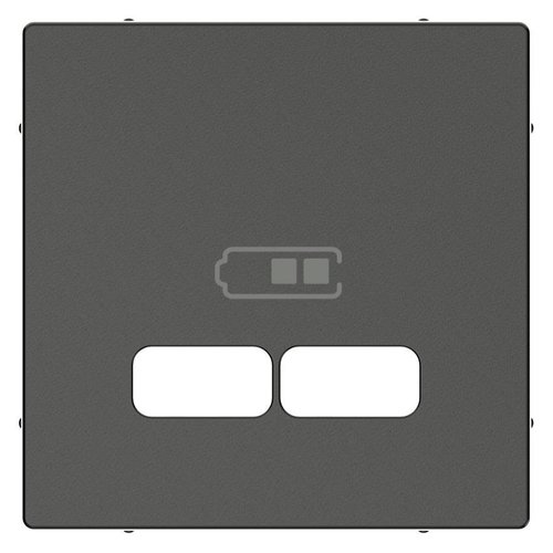 Płytka centralna gniazda ładowarki USB antracytowy System M Schneider Merten