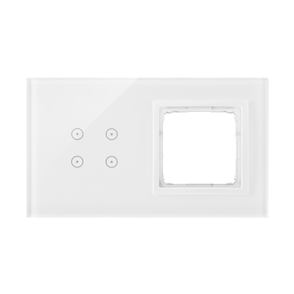 Panel dotykowy 2 moduły 4 pola dotykowe otwór na osprzęt biała perła DSTR240/70 Simon 54 Touch