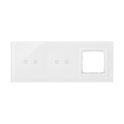 Panel dotykowy 3 moduły 2 pola dotykowe poziome 2 pola dotykowe poziome otwór na osprzęt biała perła DSTR3220/70 Simon...