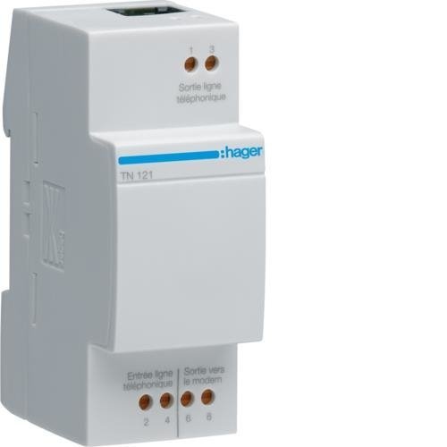 Modułowy filtr/rozdzielacz sygnału ADSL Hager TN121