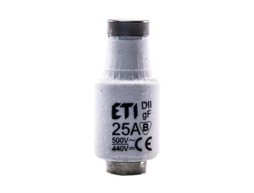 Wkładka topikowa, bezpiecznik 25A BiWts, DII, gF - AC500V/DC440V ETI Polam
