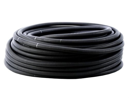 Rura karbowana, peszel, elastyczny D20 z pilotem czarna, 750N (50m), TUBE, Scame, IPCN 20F