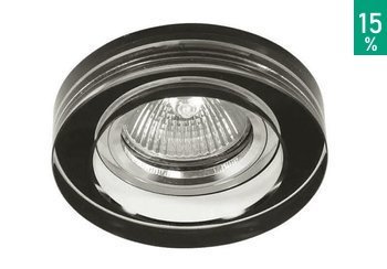 Oprawa halogenowa szklana, SS-31 CH/TR, MR16 12V, okrągła czarna, 2228730 Candellux