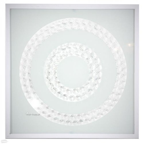 Lampa sufitowa plafon plafoniera Ring biały mleczny kwadrat wzór okrągły Candellux 10-60662