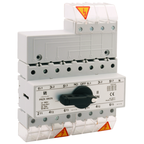 Przełącznik sieć-agregat 63A 4P PRZK-4063/W02 Spamel