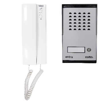 Zestaw domofonowy 1 rodzinny P/T dwużyłowy, ESK-1/A, entra Zamel