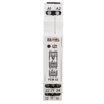 Przekaźnik elektromagnetyczny 12V AC/DC 2x8A, PEM-02/012, exta Zamel