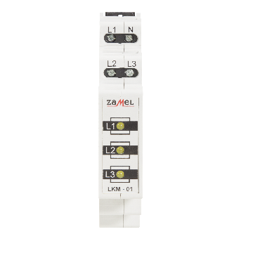 Wskaźnik zasilania 230V/400V 3xLED żółte TN, LKM-01-30, exta Zamel