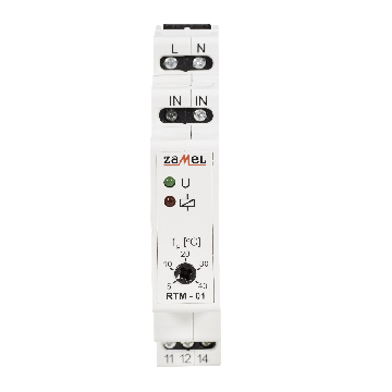 Regulator temperatury 5 - 40C bez sondy 230V AC, RTM-01, exta Zamel