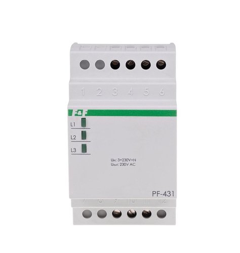 Automatyczny przełącznik faz z fazą priorytetową 16A 3 moduły PF-431 F&F