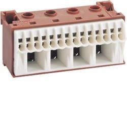 QuickConnect Blok samozacisków fazowy, brązowy, 4x16 + 14x4 mm2, szerokość 75 mm KN18P Hager