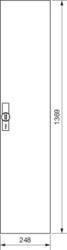 Drzwi univers specjalne prawe IP44 H 1400 x W 300 FZ194N Hager