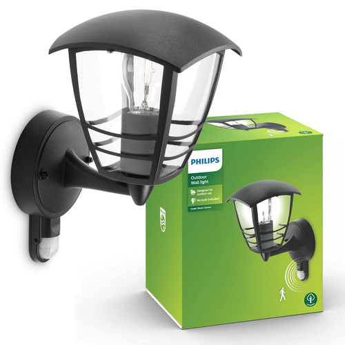 Philips myGarden Kinkiet z czujnikiem ruchu Creek czarny 15388/30/16