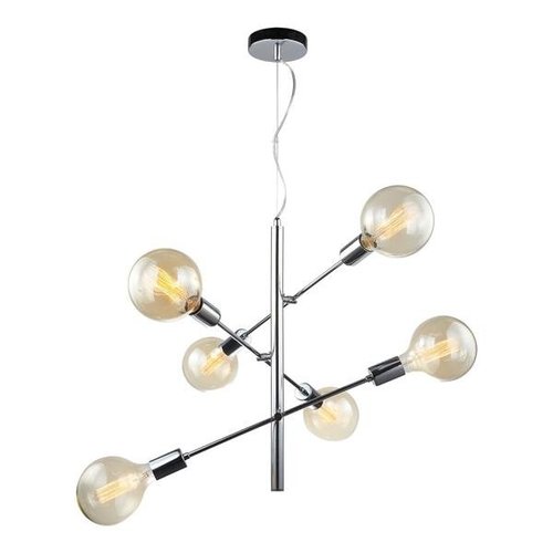 Lampa sufitowa wisząca Madalyn chrom krzyż metalowa prosta Italux MDM3582/6 CH