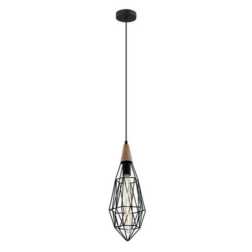 Lampa sufitowa wisząca Maelle wąska drut klatka czarna zwis łezka industrialna Italux MDM-2595/1S BK