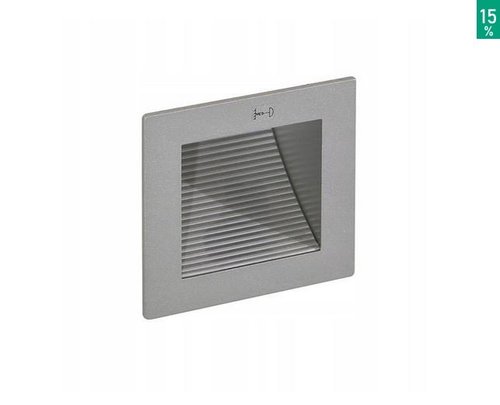 Lampa przypodłogowa LED Soleo srebrna aluminium kwadrat schodowa Italux DL-E02/SY