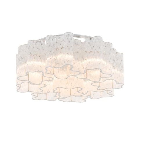 Lampa sufitowa plafon 9 źródła szkło prosta kwiat modelowana chrom Italux Antonio MA03187CA-009