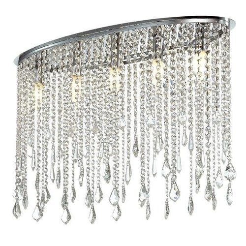 Lampa sufitowa plafon 5 źródeł zwisy kryształ chrom Italux Kaas MA04928C-005