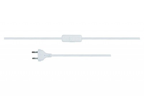 Sznur przyłączeniowy z wyłącznikiem OMYp 2x0,7 2m biały F-elektro F5.0031