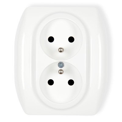 Gniazdo podwójne z uziemieniem 2x2P+Z, Karlik Trend, GP-2Zp