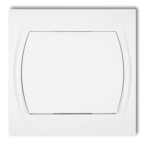 Logo | Biały | Łącznik jednobiegunowy z ramką, 10AX, LWP-1, Karlik